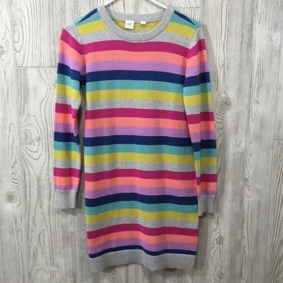 Gap Kids XXL Colorful Striped Tunic Length Sweater/Dress - Picture 1 of 7